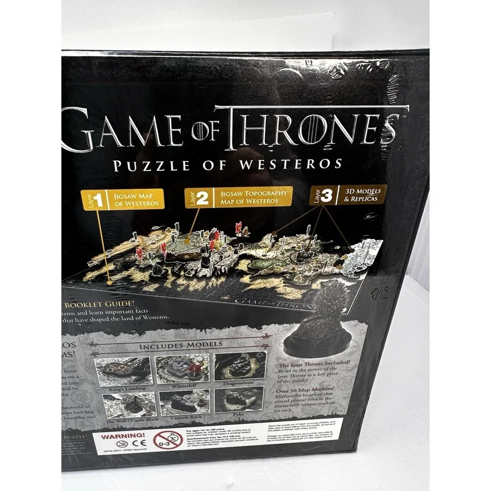 4D Cityscape Game of Thrones: 3D Map Puzzle of Westeros NEW SEALED